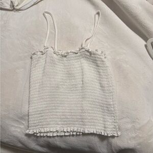 Brandy Melville Cream Ruffled Camisole